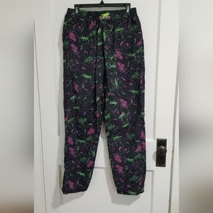 Gecko Hawaii Neon Splatter Beach Pants Black Size XL
